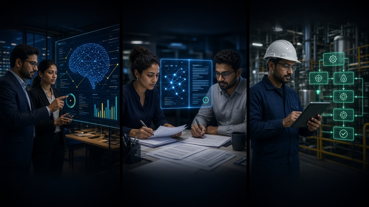 Three workshop tracks: leadership, knowledge work, and operations.